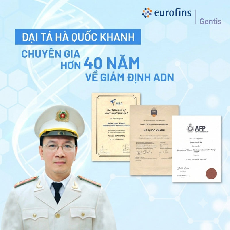 Đại t&aacute; H&agrave; Quốc Khanh - Chuy&ecirc;n gia x&eacute;t nghiệm ADN tại EUROFINS GENTIS