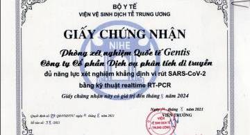 GENTIS được Bộ Y tế cấp phép thực hiện xét nghiệm vi rút SARS-COV-2