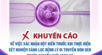 Khuyến cáo về việc xác nhận đột biến trước khi thực hiện xét nghiệm sàng lọc bệnh lý di truyền đơn gen trước chuyển phôi (PGT-M)