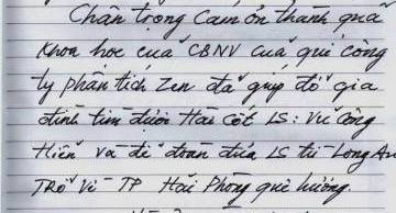 Các lời cảm ơn từ khách hàng