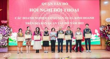 Vinh danh GENTIS - Doanh nghiệp có thành tích tiêu biểu trên địa bàn Quận Tây Hồ năm 2022