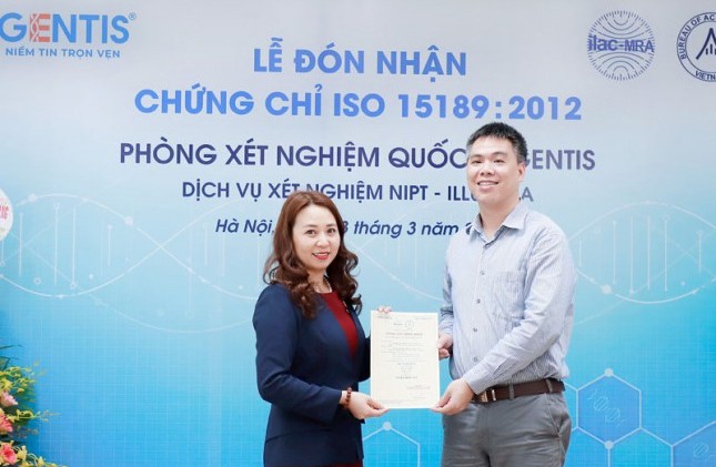 GENTIS đón nhận Chứng chỉ ISO 15189:2012 cho dịch vụ xét nghiệm GenEva (Illumina's NIPT)