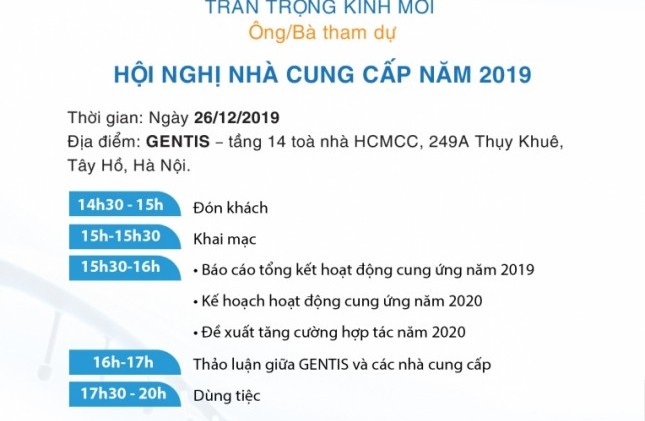 GENTIS tổ chức Hội nghị nhà cung cấp 2019