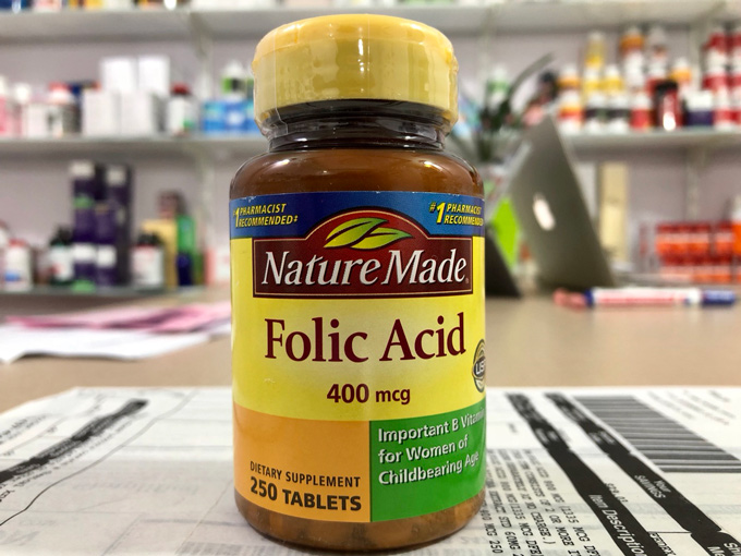Viên uống Acid Folic Nature Made bổ sung folic acid