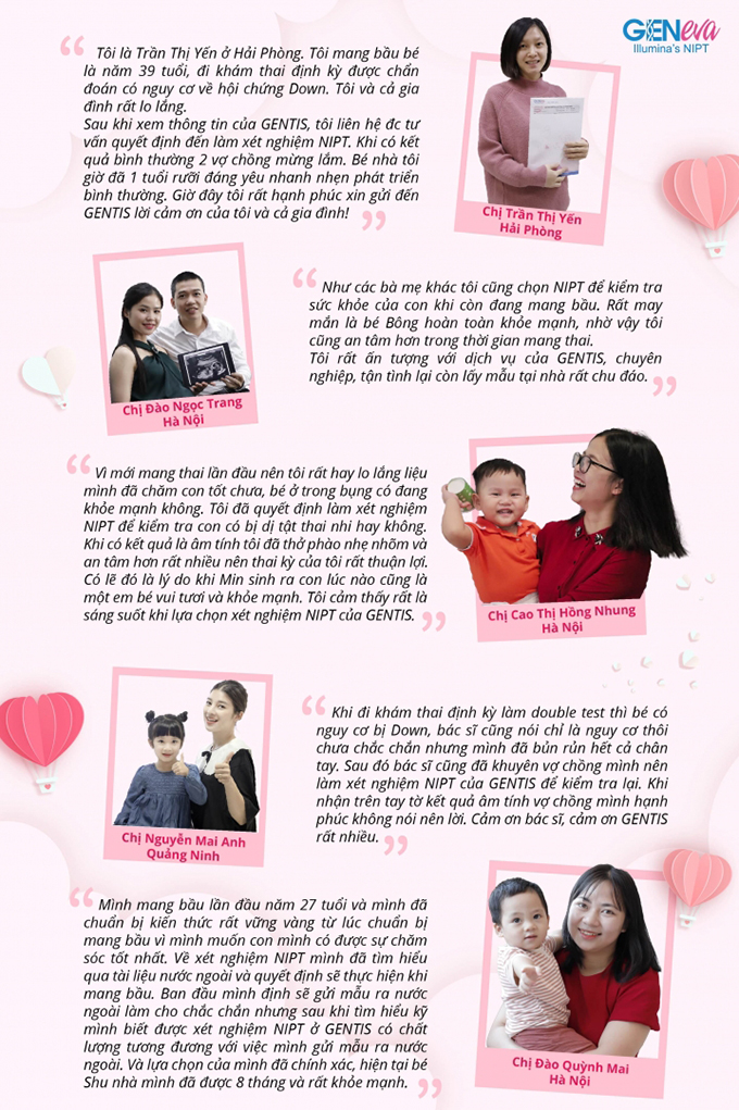 Nhiều mẹ bầu tin tưởng sau khi thực hiện xét nghiệm NIPT tại GENTIS.