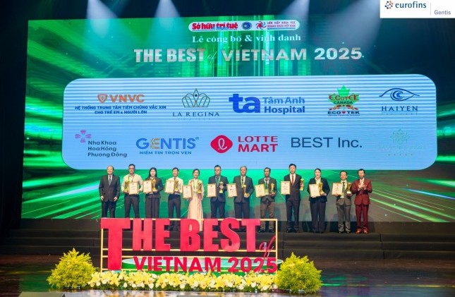 GENTIS lọt Top 10 Lab di truyền tốt nhất Việt Nam tại Lễ trao giải The best of Vietnam 2025